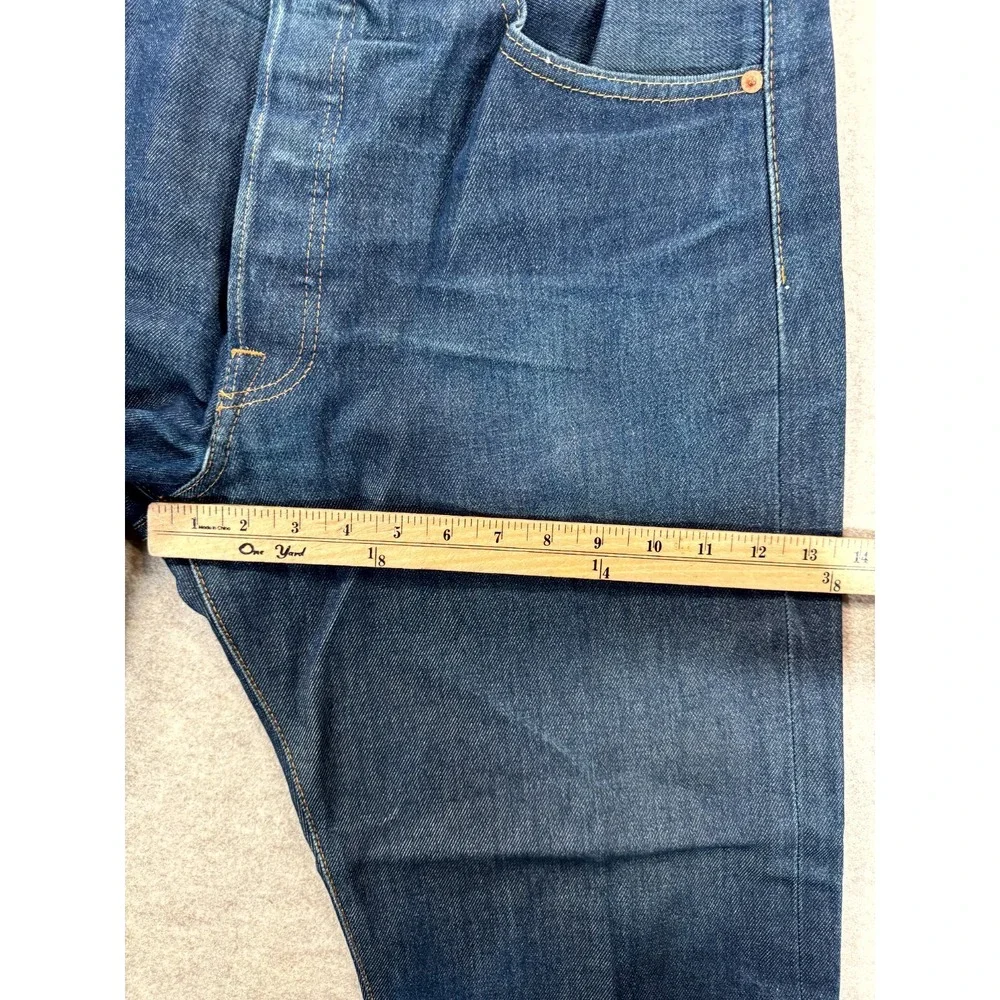 Levi's 501 Jeans Mens 36x30 Blue Denim Red Tab High Rise Button Fly Straight Leg